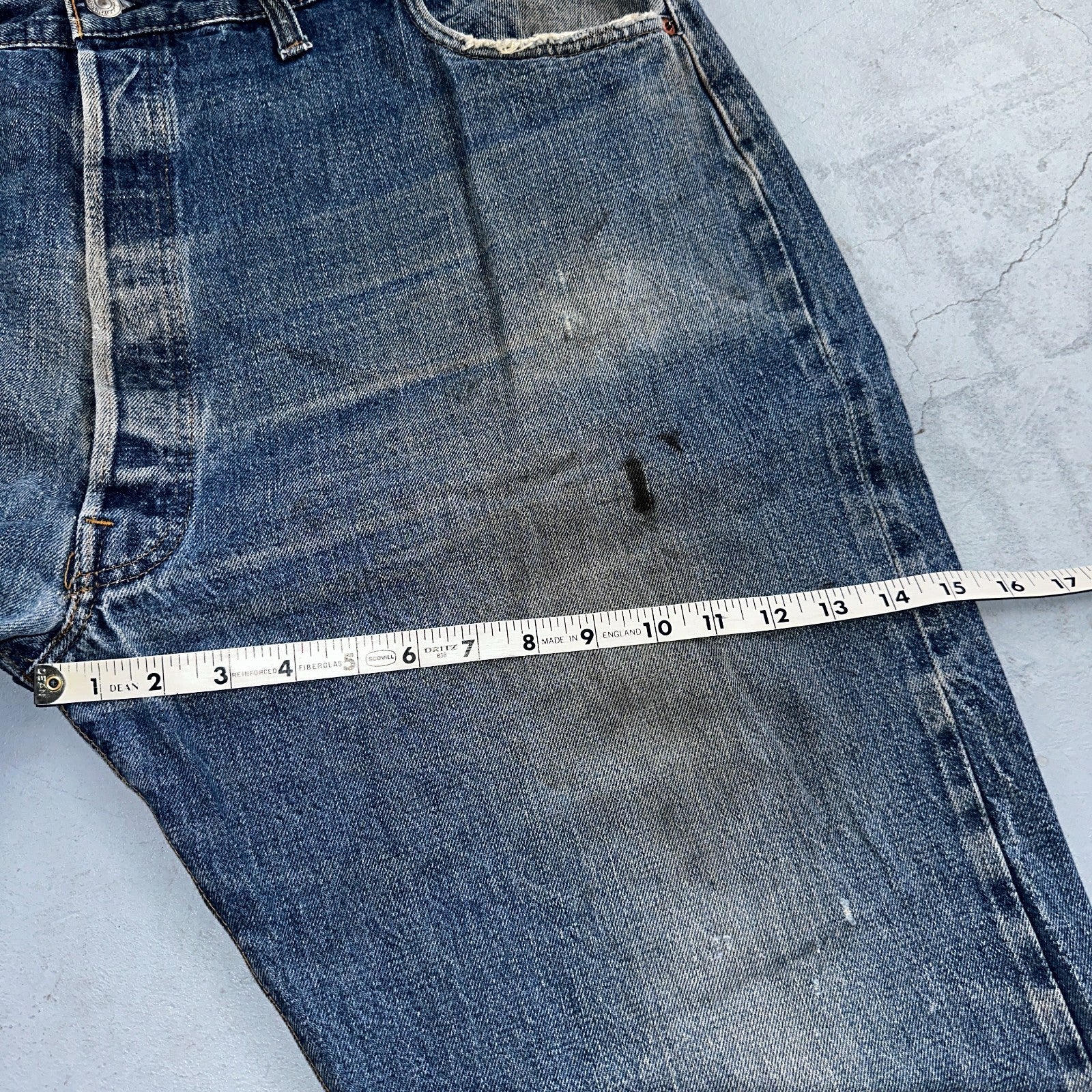 Levis 501 Vintage 70s SS Redline Selvedge USA XX Jeans Med Wash 48x30 Act 44x26
