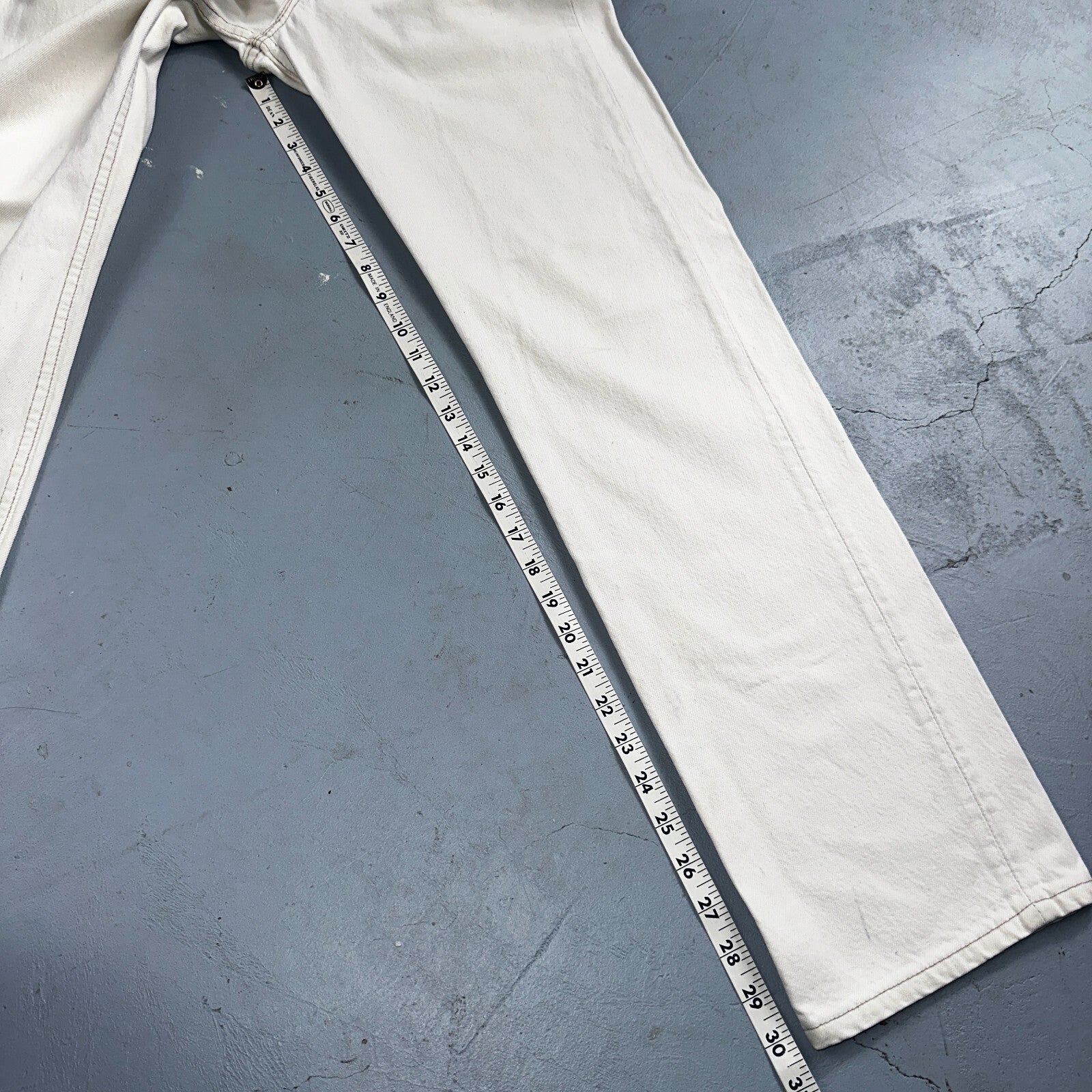 Levis 501 Vintage 90s USA XX Straight Leg Jeans White Light Wash 31x32 Act 30x30