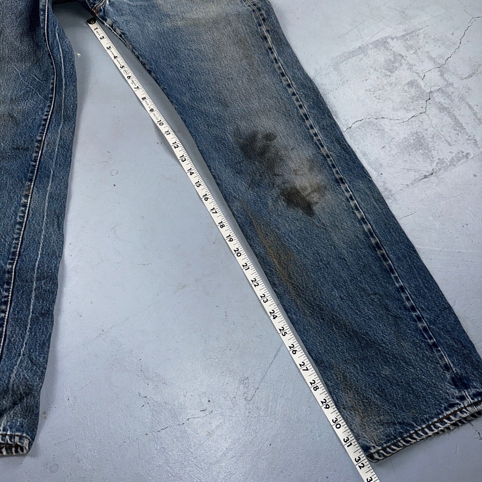 Levis 501 Vintage 80s Redline Selvedge USA XX Jeans Med Wash 32x36 Act 29x32