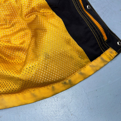 Carhartt C48 YLW Workwear Jacket Stains Mesh Lined Full Zip Hooded XL Yellow