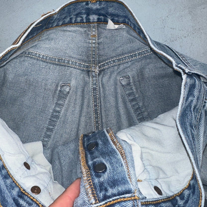 Levis 501 Vintage 90s Mexico Straight Leg Jeans Blue Light Wash 33x36 Act 31x32