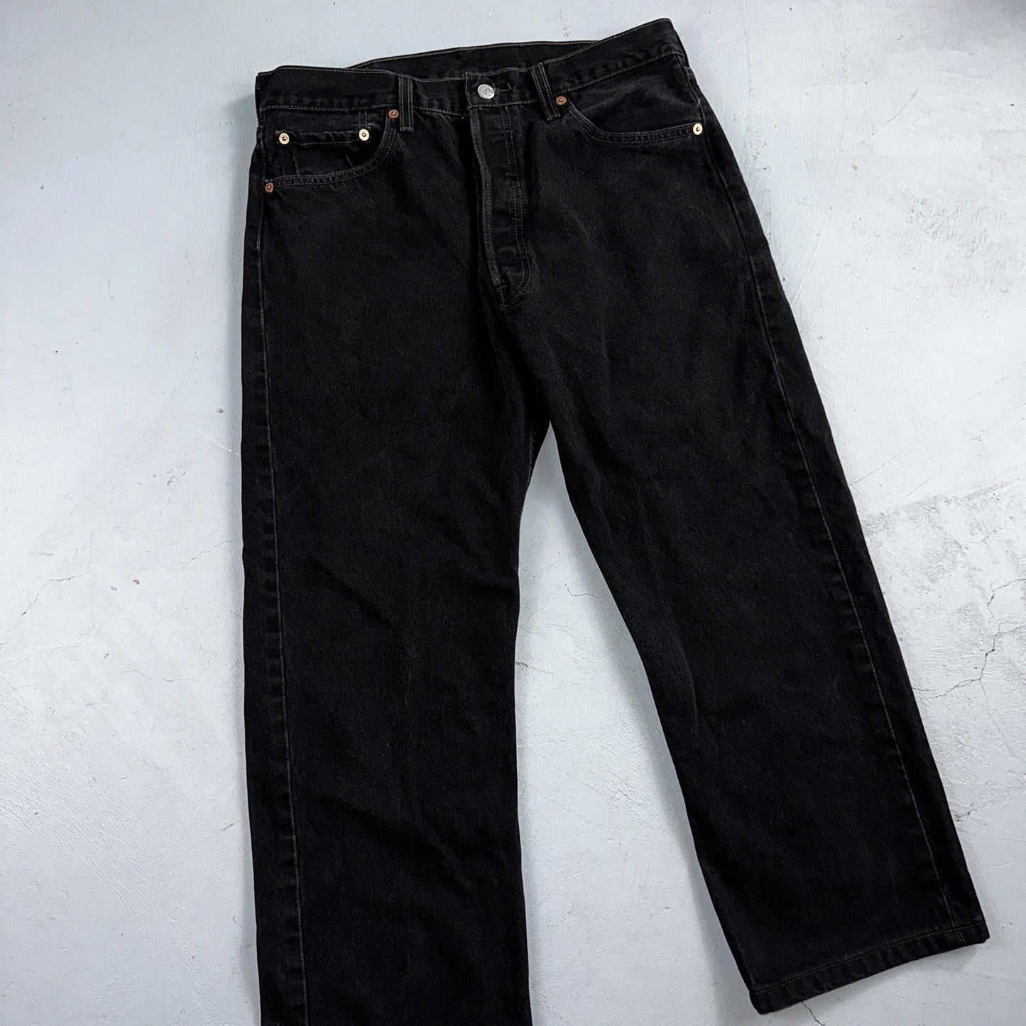 Levis 501 Vintage 90s Y2K XX Straight Leg Jeans Black Dark Wash 34x30 Act 32x25