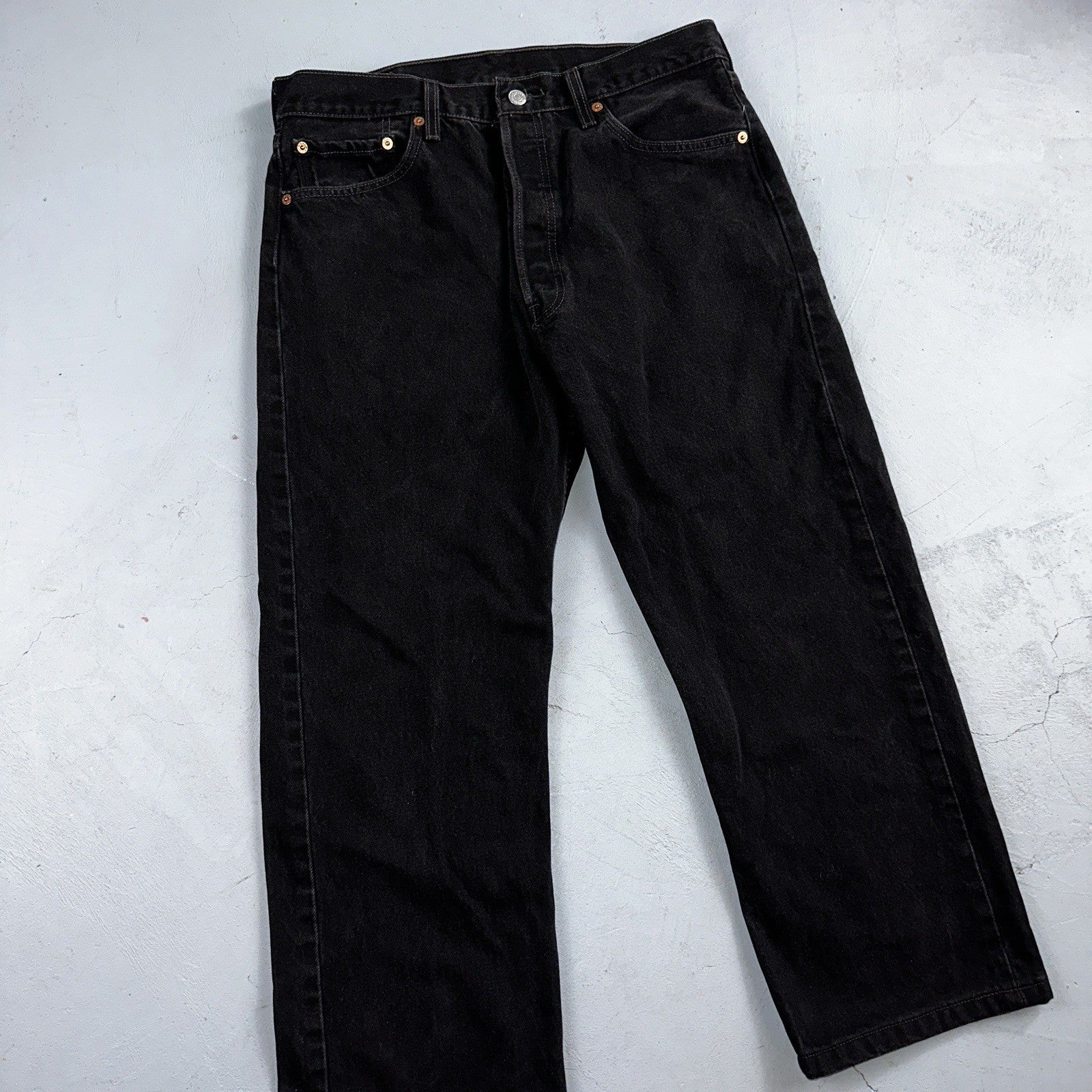 Levis 501 Vintage 90s Y2K XX Straight Leg Jeans Black Dark Wash 34x30 Act 32x25