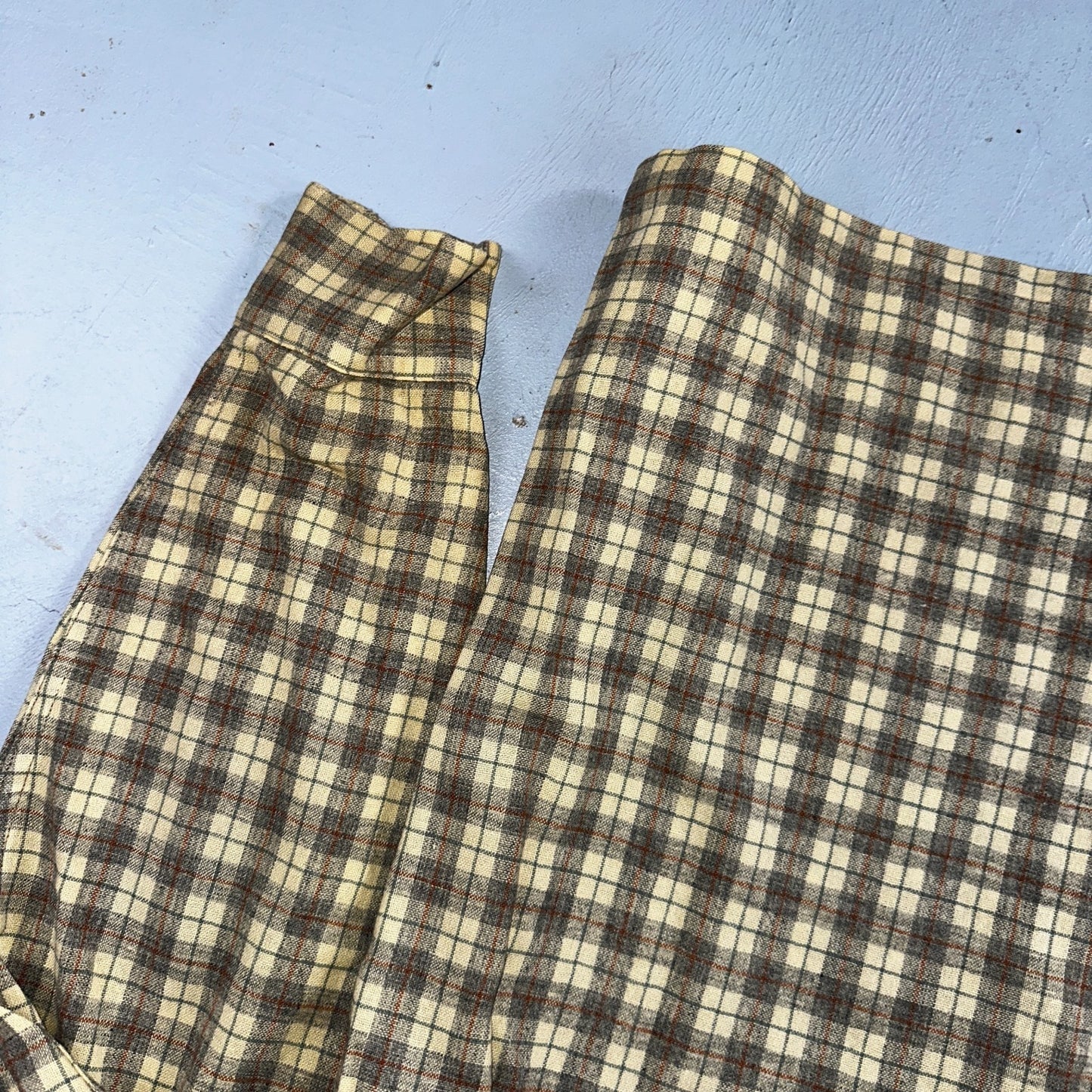 Pendleton VTG Board Shirt Plaid 100% Wool Button Down Size M Plaid 1960s Camp