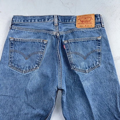 Levis 501 Vintage 90s USA XX Straight Leg Jeans Blue Med Wash 35x34 Act 33x30