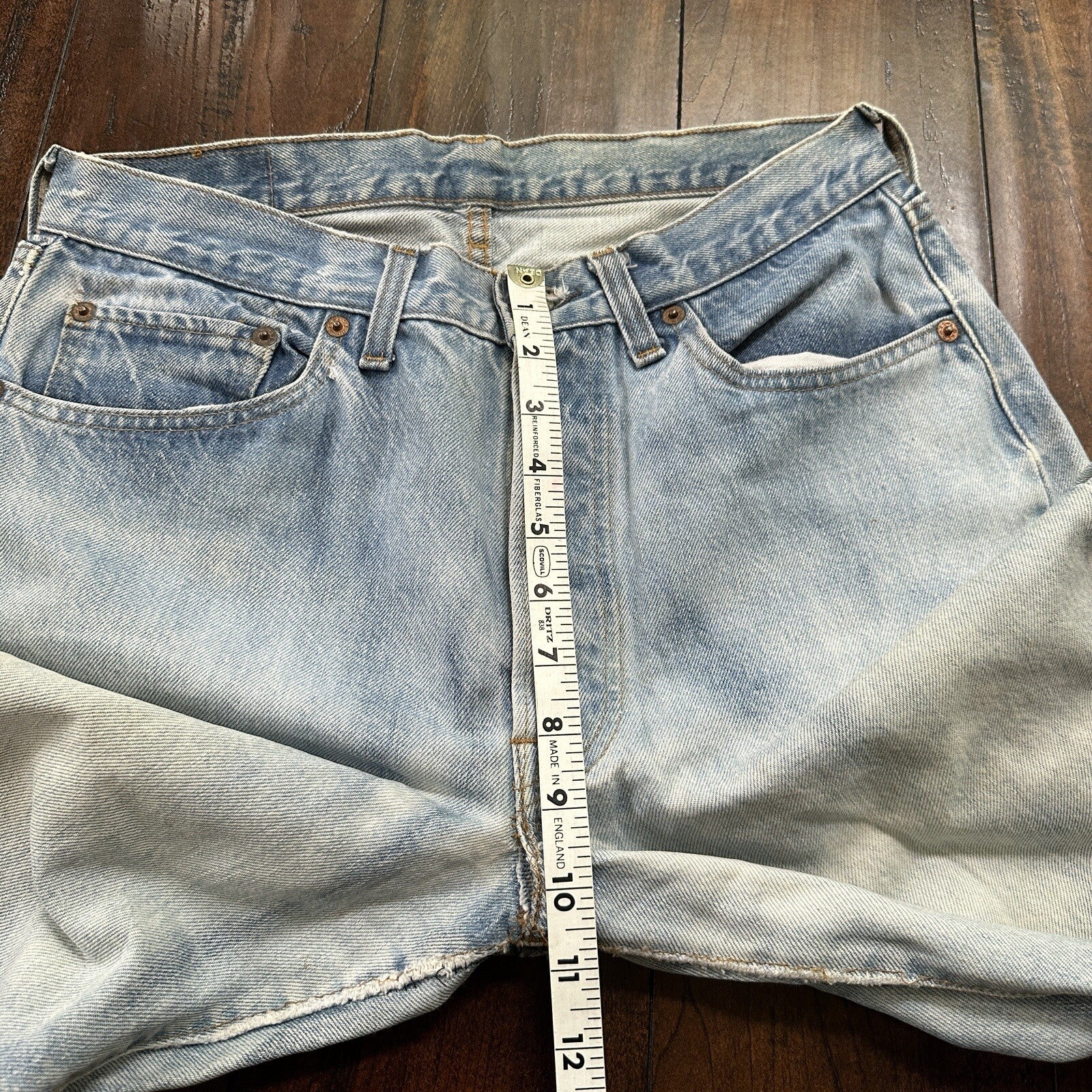 Levis Vintage 80s Redline Selvedge USA 501 XX Jeans Light Wash 32x36 Act 29x31