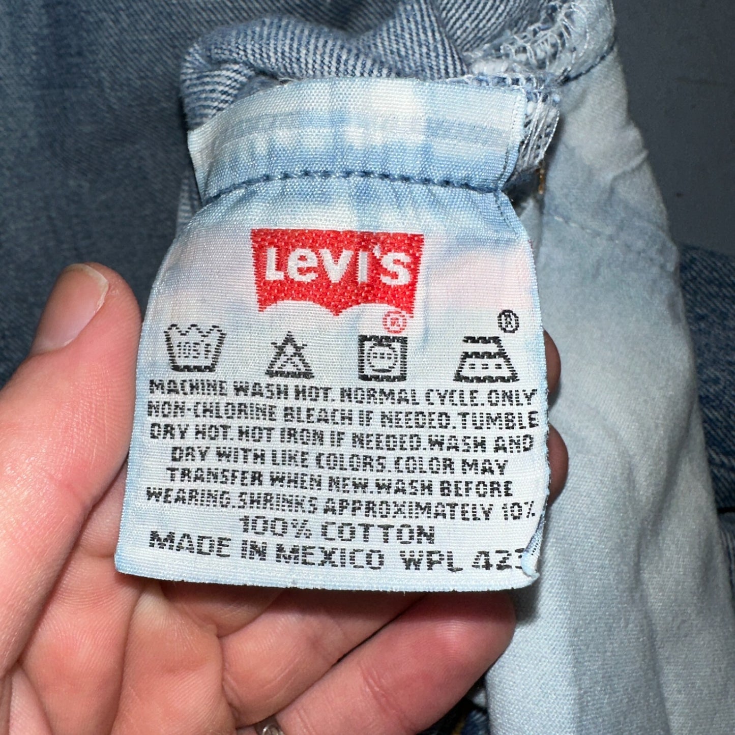 Levis 501 Vintage 90s Y2K XX Straight Leg Jeans Blue Med Wash 34x38 Act 31x32