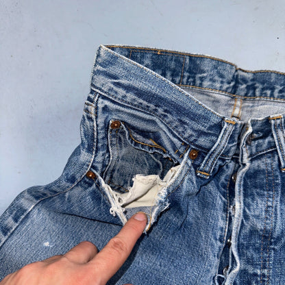 Levis 501 VTG 70s SS Redline Selvedge Jeans XX Thrashed 30x34 Act 28x29