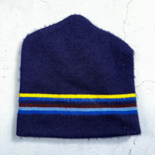 VTG 60s 70s Wool Knit Winter Beanie Hat OSFM Rockabilly Warm Grunge Basic Cozy