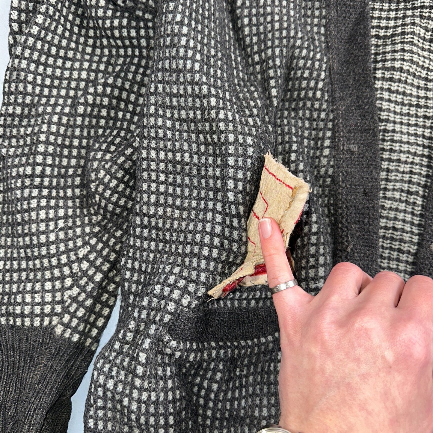 VTG Jantzen Textured Cardigan Adult XL Sweater 1950s Rockabilly No Buttons R