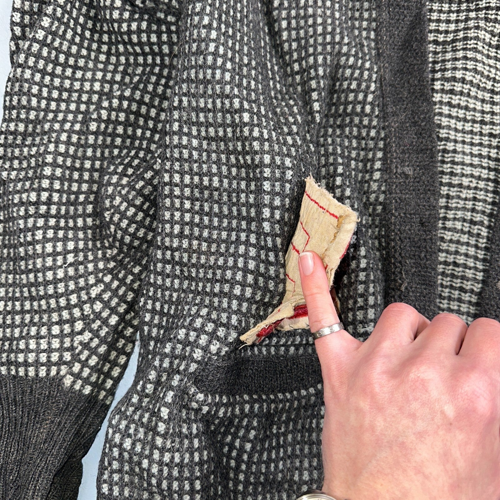 VTG Jantzen Textured Cardigan Adult XL Sweater 1950s Rockabilly No Buttons R