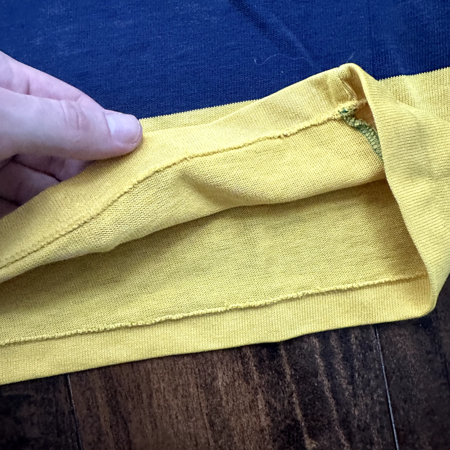 Vintage Long Sleeve Grunge Stripe Polo Shirt M 90s Kurt Cobain Grunge 90s