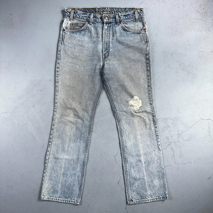 Levis 517 Vintage 80s USA Orange Tab Bootcut Flare Blue Worn Jeans Act 32x29