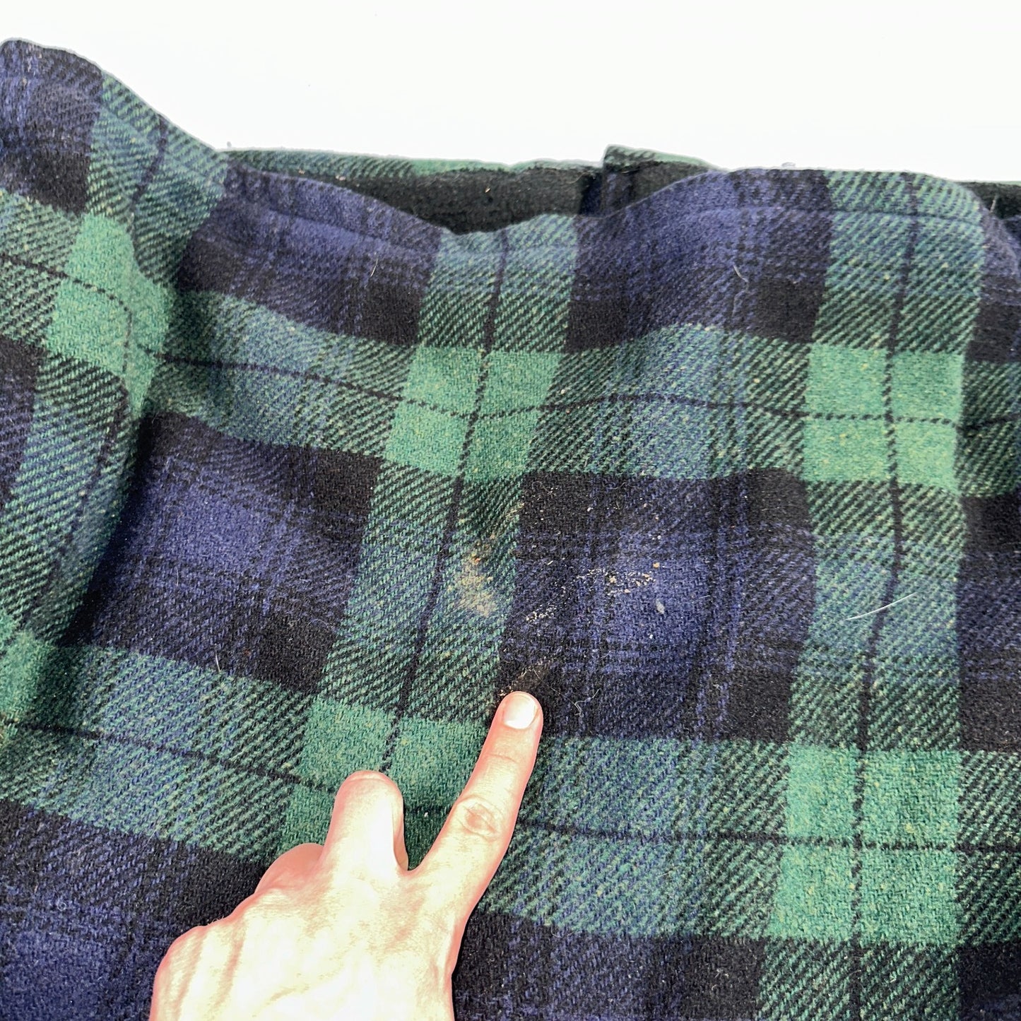 Vintage Codet Mens Shirt Jacket Plaid Blue Green Mackinaw Wool Shacket Size L
