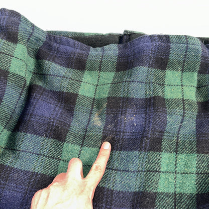 Vintage Codet Mens Shirt Jacket Plaid Blue Green Mackinaw Wool Shacket Size L