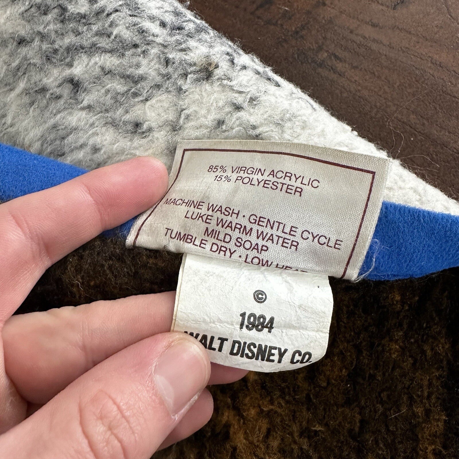 VTG Biederlack Disney Mickey Minnie Reversible Infant Throw Blanket 1984 80s