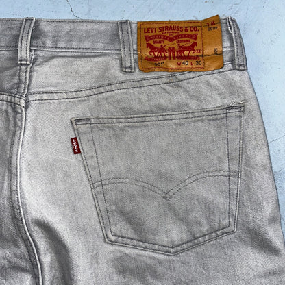 Levis 501 Vintage Y2K XX Straight Leg Jeans 40x30 Gray Wash 2000s Act 38x27