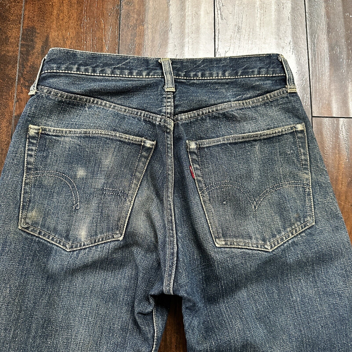 Vintage LEVIS 501XX Jeans Big E 1940s Denim Redline Selvedge 28x32 USA 1947 40s