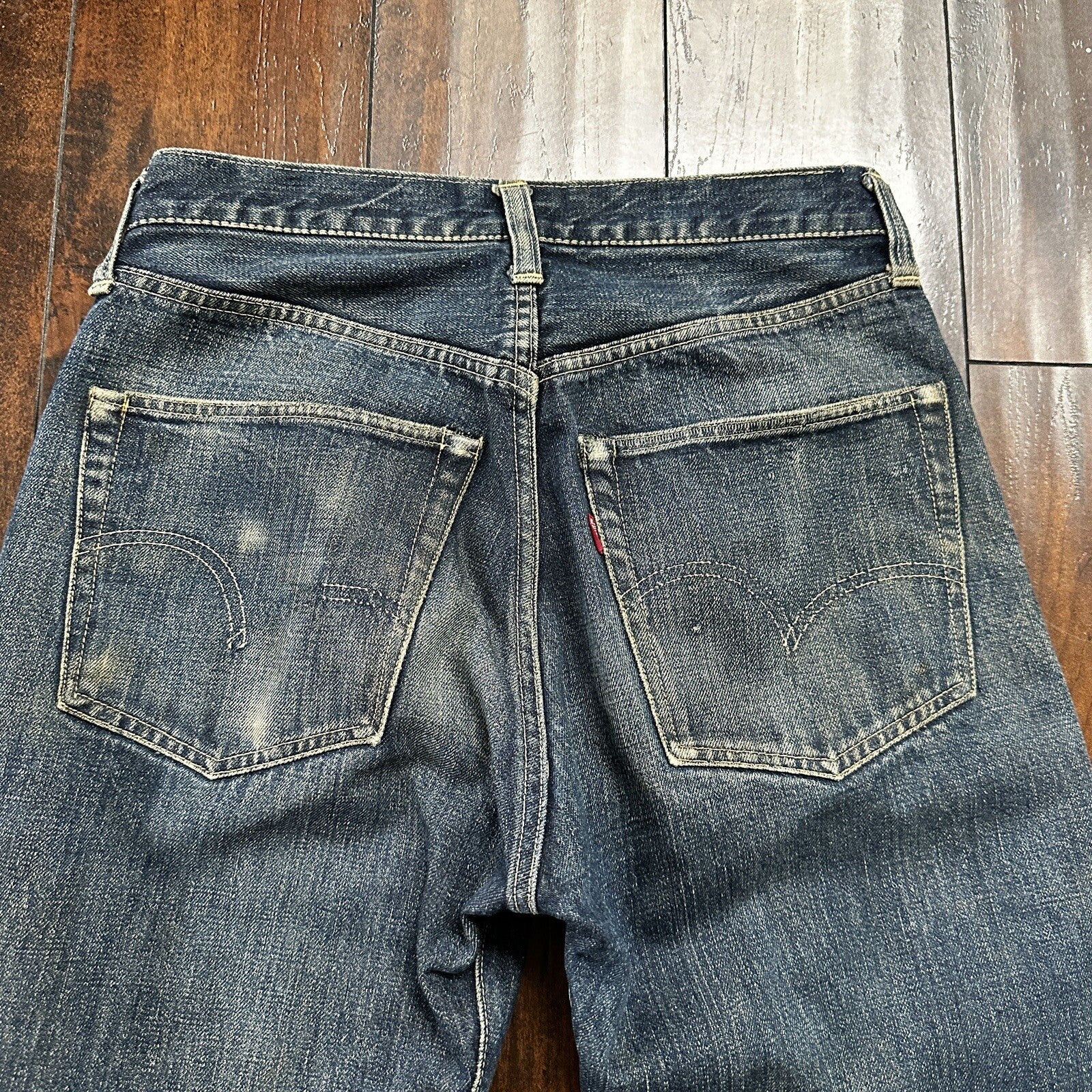 Vintage LEVIS 501XX Jeans Big E 1940s Denim Redline Selvedge 28x32 USA 1947 40s