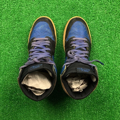 Nike OG 1985 Air Jordan 1 Royal Black Blue Rare Vintage 85 Chicago 7.5 Bred