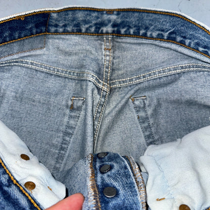 Levis 501 Vintage Y2K 90s XX Straight Leg Jeans Blue Light Wash 33x30 Act 32x29
