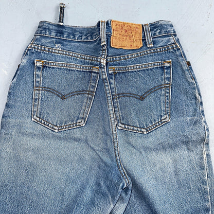 Levis 501 Vintage 80s USA XX Womens Jeans Blue High Rise Tapered 17501 25x27
