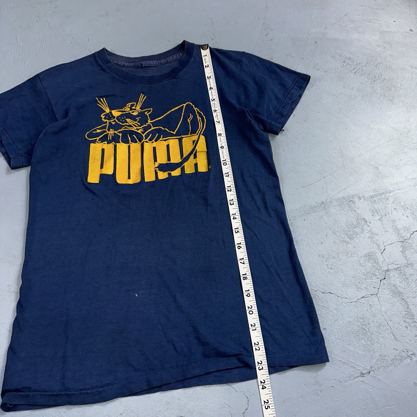 Puma Vintage 70s T Shirt Single Stitch Cat Cartoon Sneakers 1970s Graphic Sports