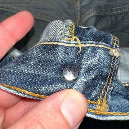 Levis 501 Vintage Y2K XX Straight Leg Jeans Blue Med Wash 33x34 Act 31x28