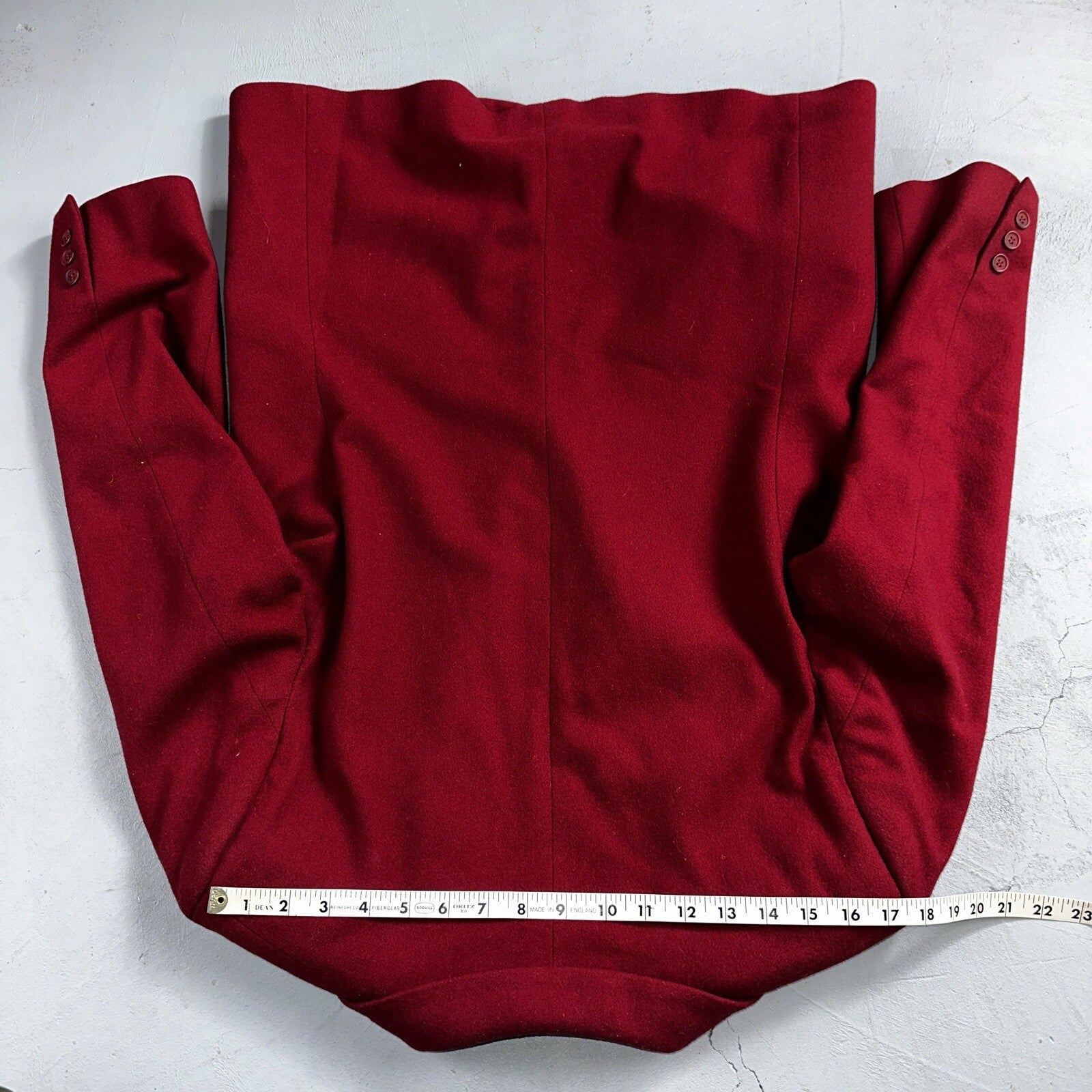 LL Bean Blazer Women's Size 14 Red Wool Cashmere Vintage USA