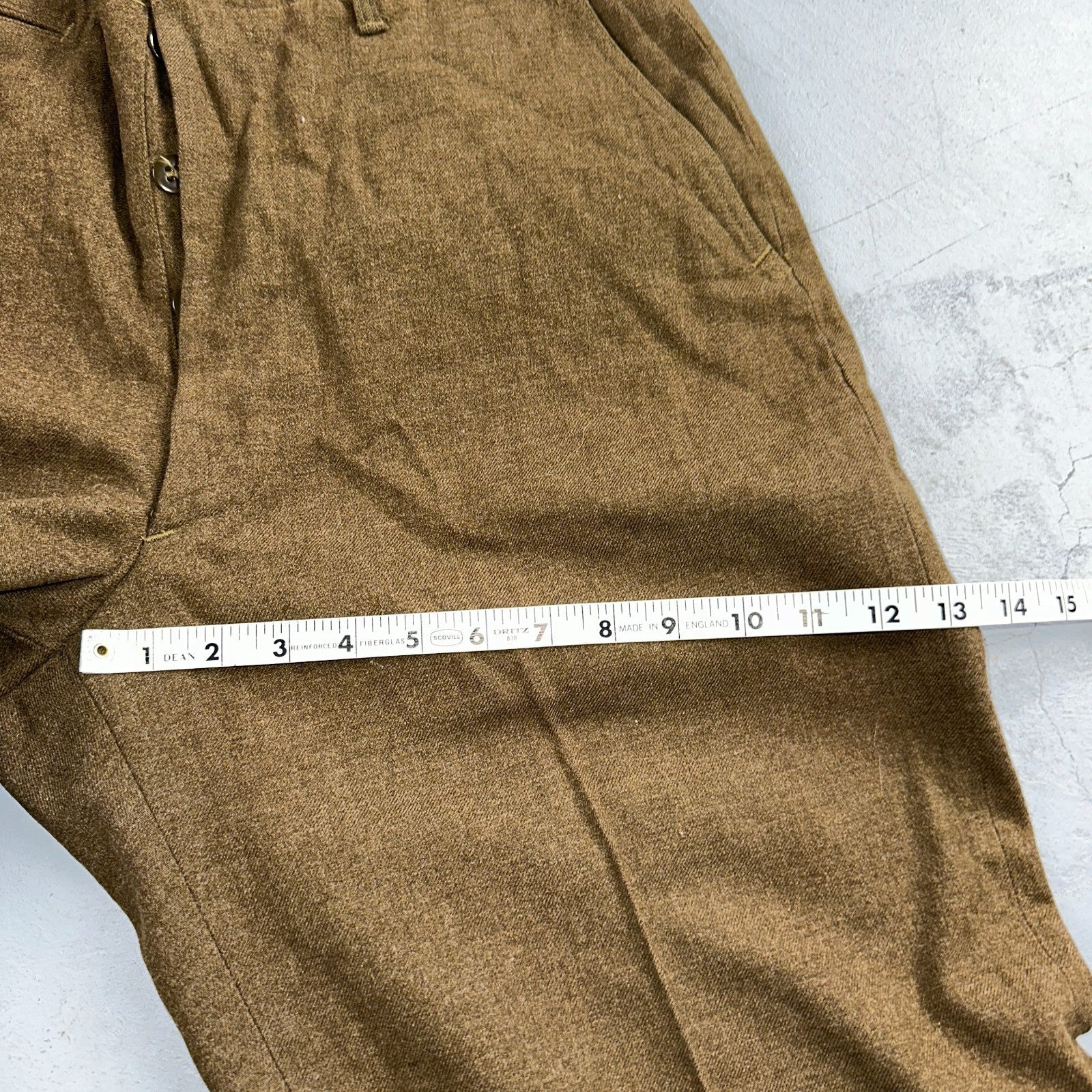 Vintage 40s US Army WWII Field Wool Trousers Pants Mens 34x33 OD-33 Military