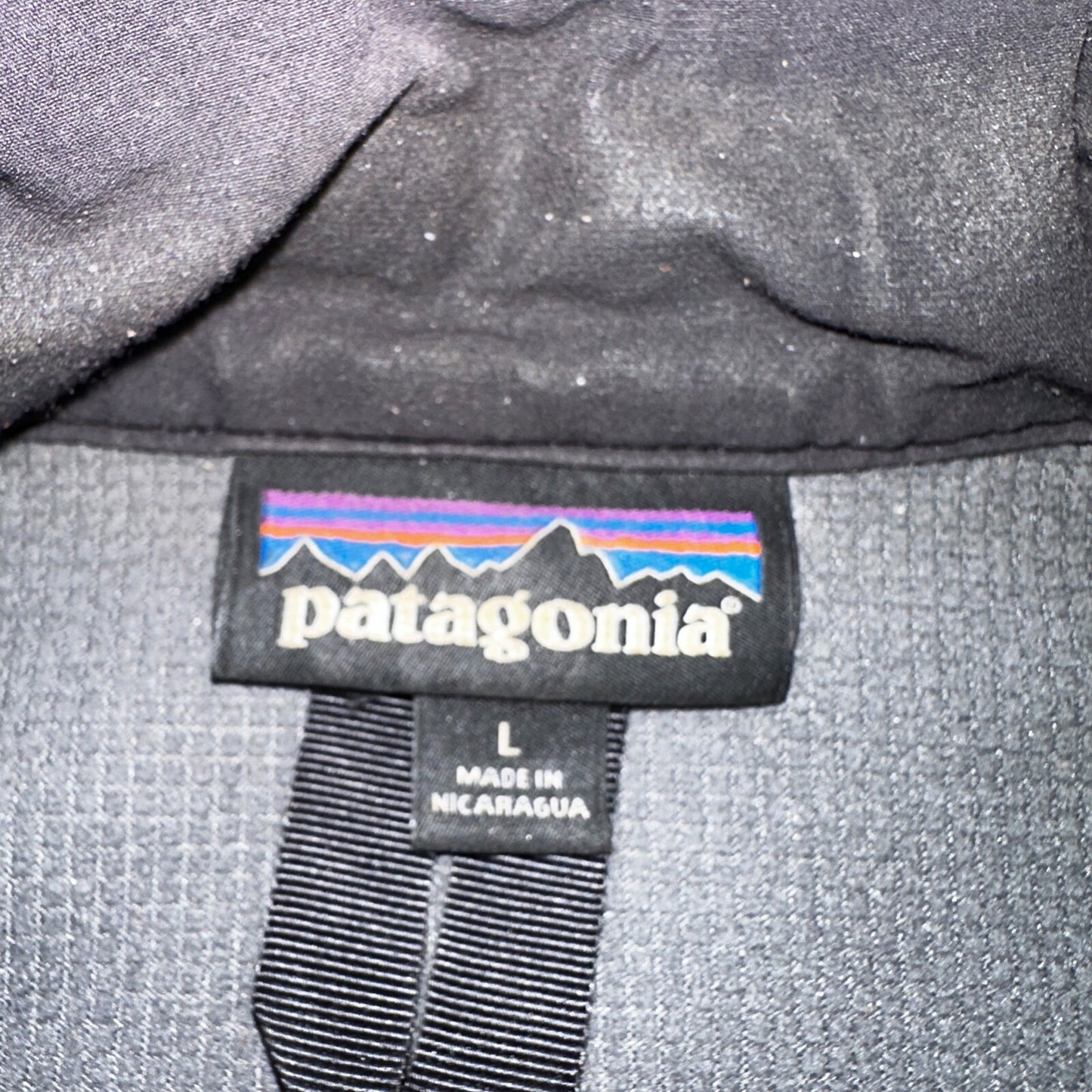 Patagonia Men’s L Black Adze Polartec Hybrid Jacket Coat Company Logo Full Zip