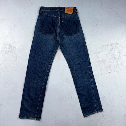 Levis 501 Vintage 80s Redline Selvedge USA XX Jeans Dark Wash 27x34 Act 25x31
