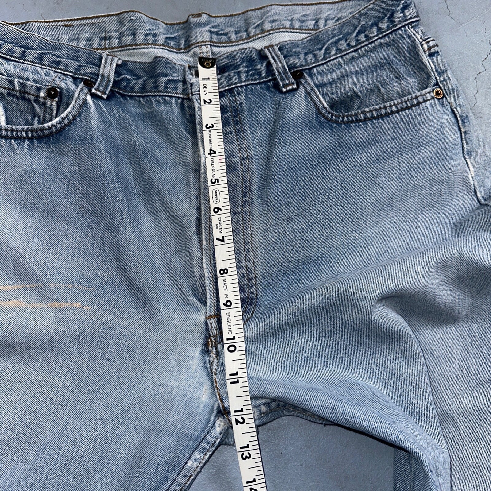 Levis 501 Vintage 80s USA XX 90s Straight Leg Jeans 38x34 Light Wash Act 34x29