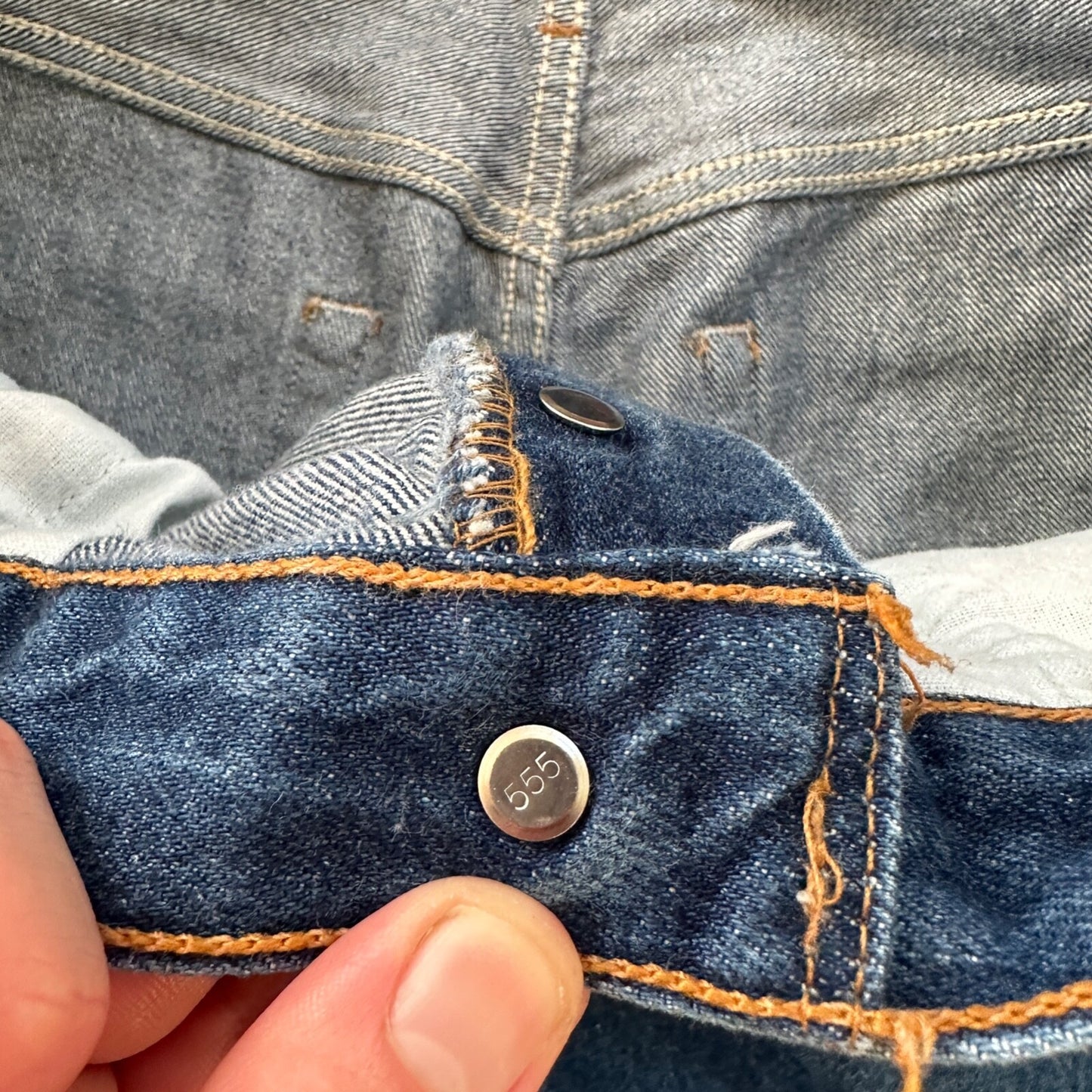 VTG Levis 501 XX Button Fly 90s USA Jeans Denim Straight Capri 34x30 Act 31x26