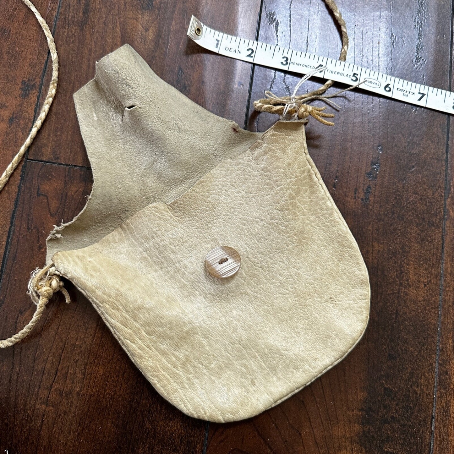 1970s Handmade VTG Crossbody Messenger Bag Leather Handbag Purse Cowgirl Twill