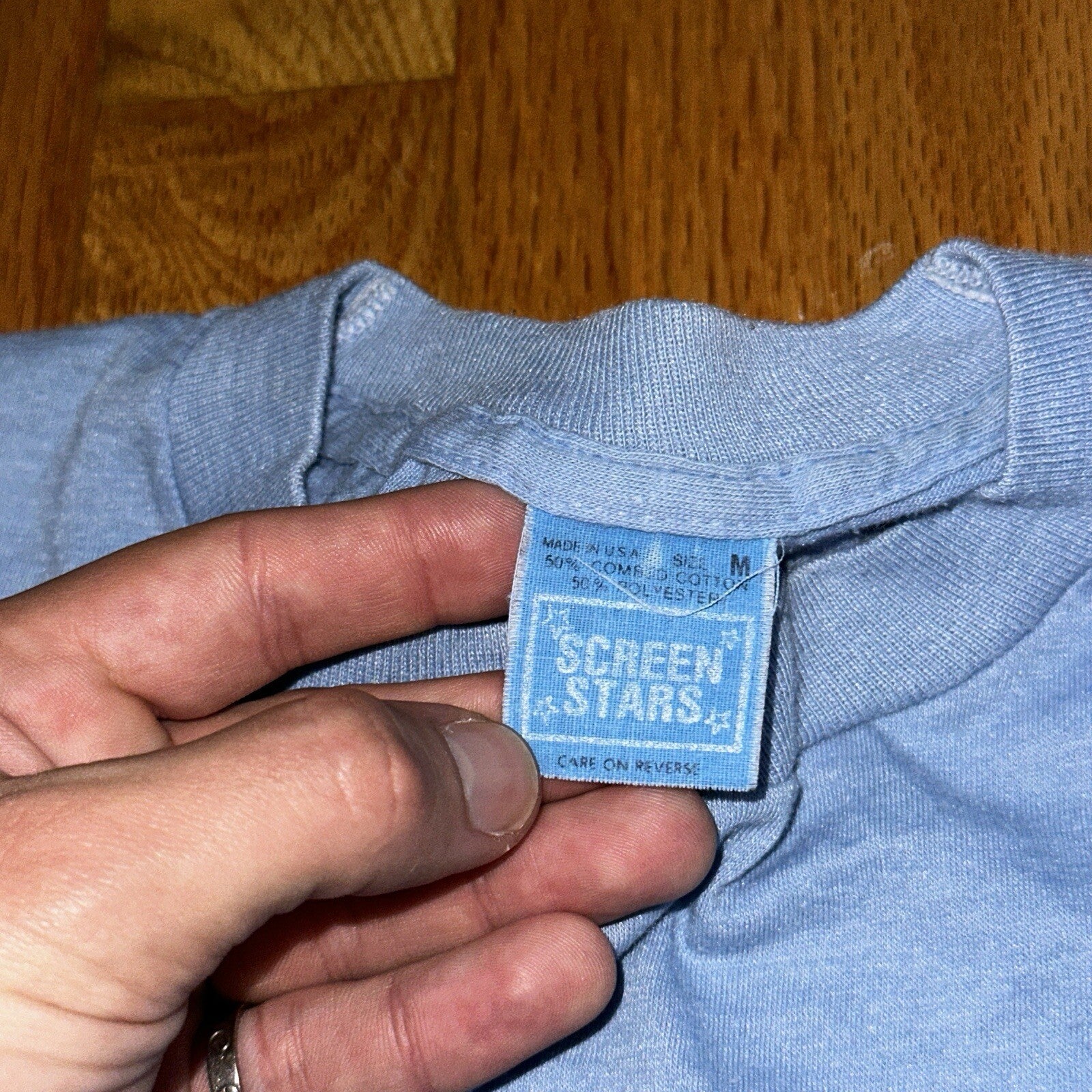 Ski Taif Rare VTG Screen Stars T Shirt 1970s 70s 80s Blue Sports Training Snow