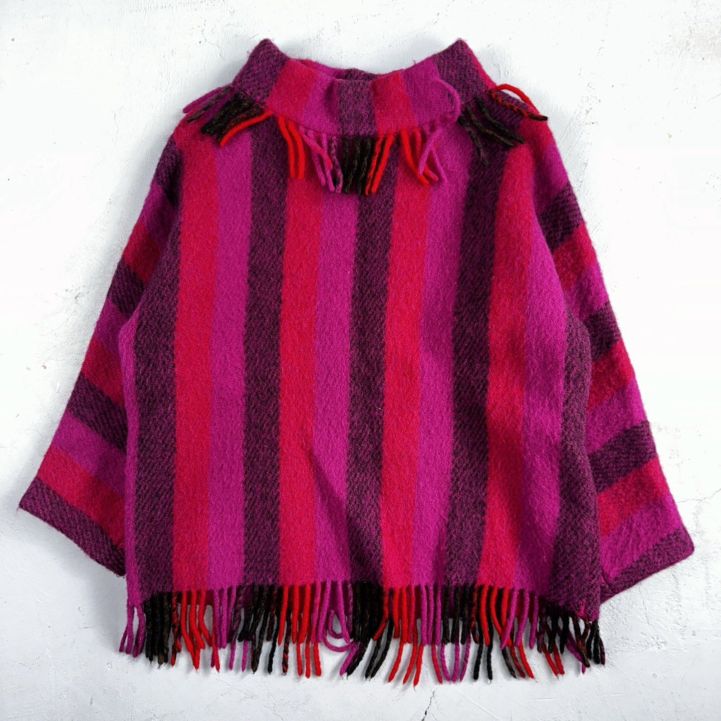 Ljungberg For Kjell Of Norway Womens Pink Striped Wool Vest Rockabilly VTG 60s