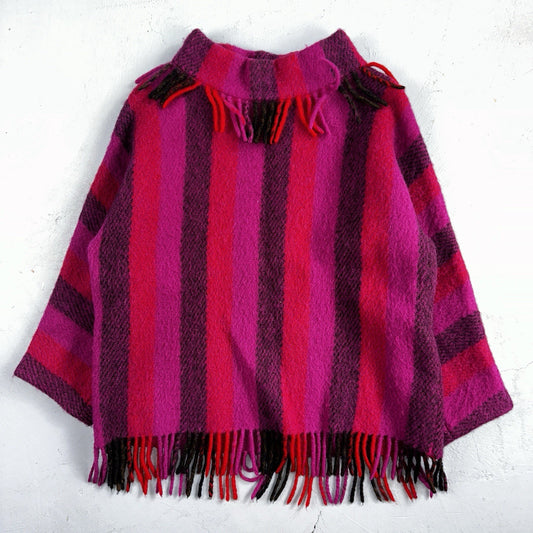 Ljungberg For Kjell Of Norway Womens Pink Striped Wool Vest Rockabilly VTG 60s