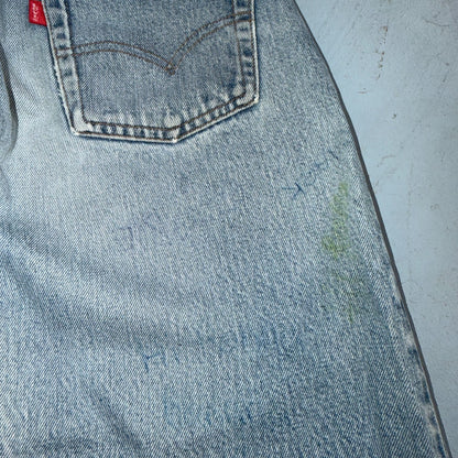 Levis 501 Vintage 80s Redline Selvedge USA XX Jeans Light Wash 30x32 Act 29x28