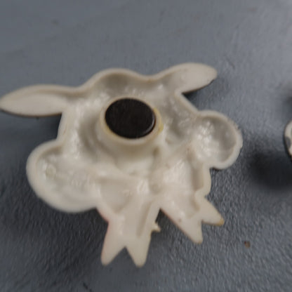 Little Lambs Head with Wiggly Eyes Refrigerator Magnet Bull Cute MCM Fridge Art