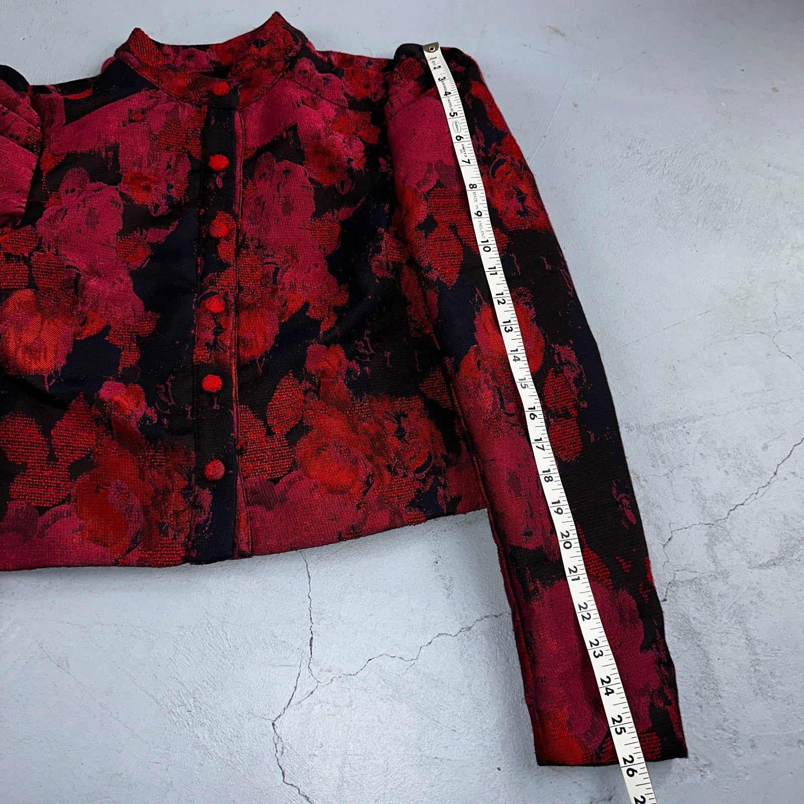 House Of Harlow 1960 Jacket Women Red Cropped REVOLVE Silvio Top Floral M