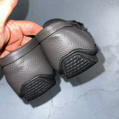 AKADEMIKS Men's Gray Faux Leather Roger Slip-On Driving Loafers SZ 12