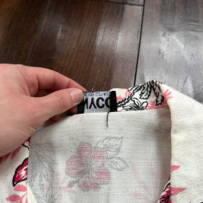 VTG Floral Shirt Womens L 90s New York Clothing Co Cottage Hawaiian 1990s