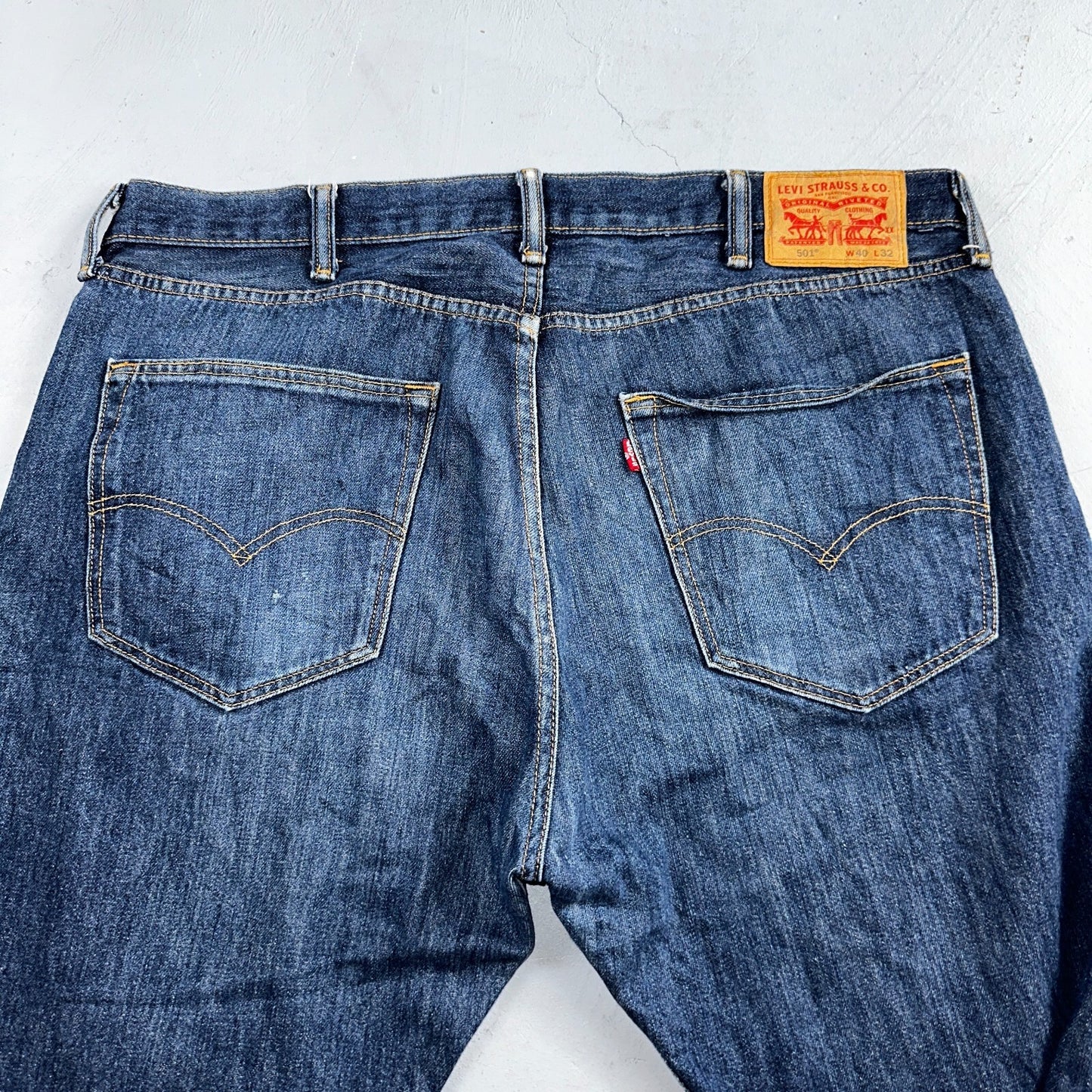 Levis 501 Y2K XX Straight Leg Jeans Blue VTG Dark Wash 40x32 Act 40x31