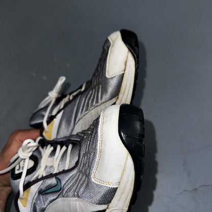 Vintage Nike Trainer Mens White Purple Size 10 USA Leather Sneaker 303901 Y2K