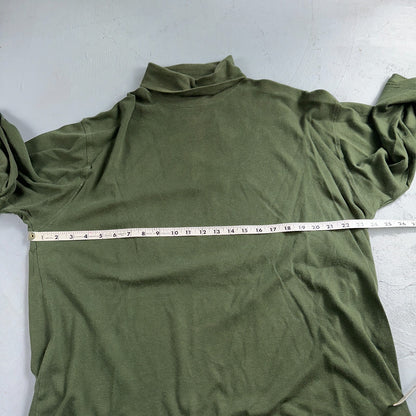 Pendleton VTG T Shirt Mens Large Turtleneck Green Long Sleeve Cotton Casual
