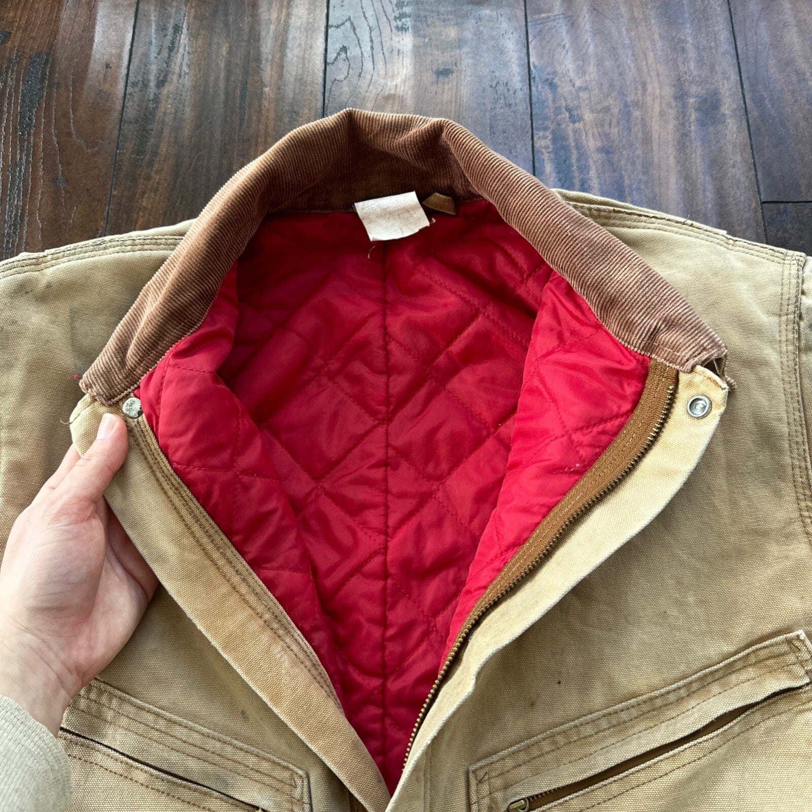 VTG 70s CARHARTT Duck Quilt Coveralls Small 996Q USA overalls Double Knee 80s