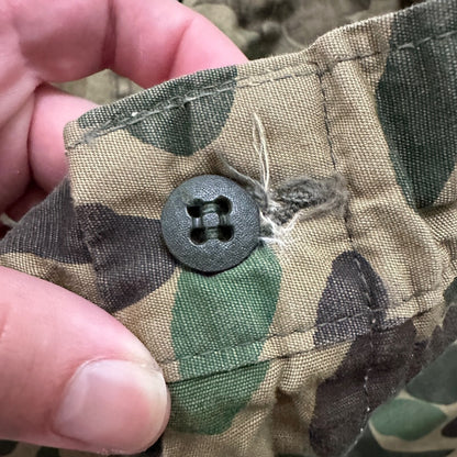 Vintage 60s 70s Sears Frog Skin Camo Pants Talon Zip USMC WWII Military 32x29