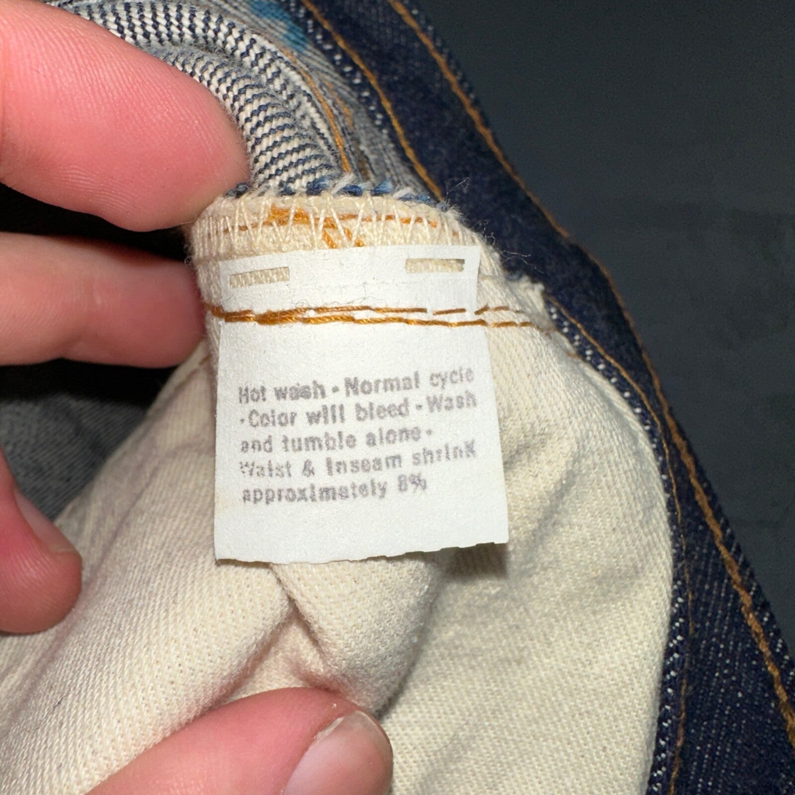 Levis 501 VTG 70s SS Deadstock Redline Selvedge Jeans XX 1966 29x36 Rare Dark DS