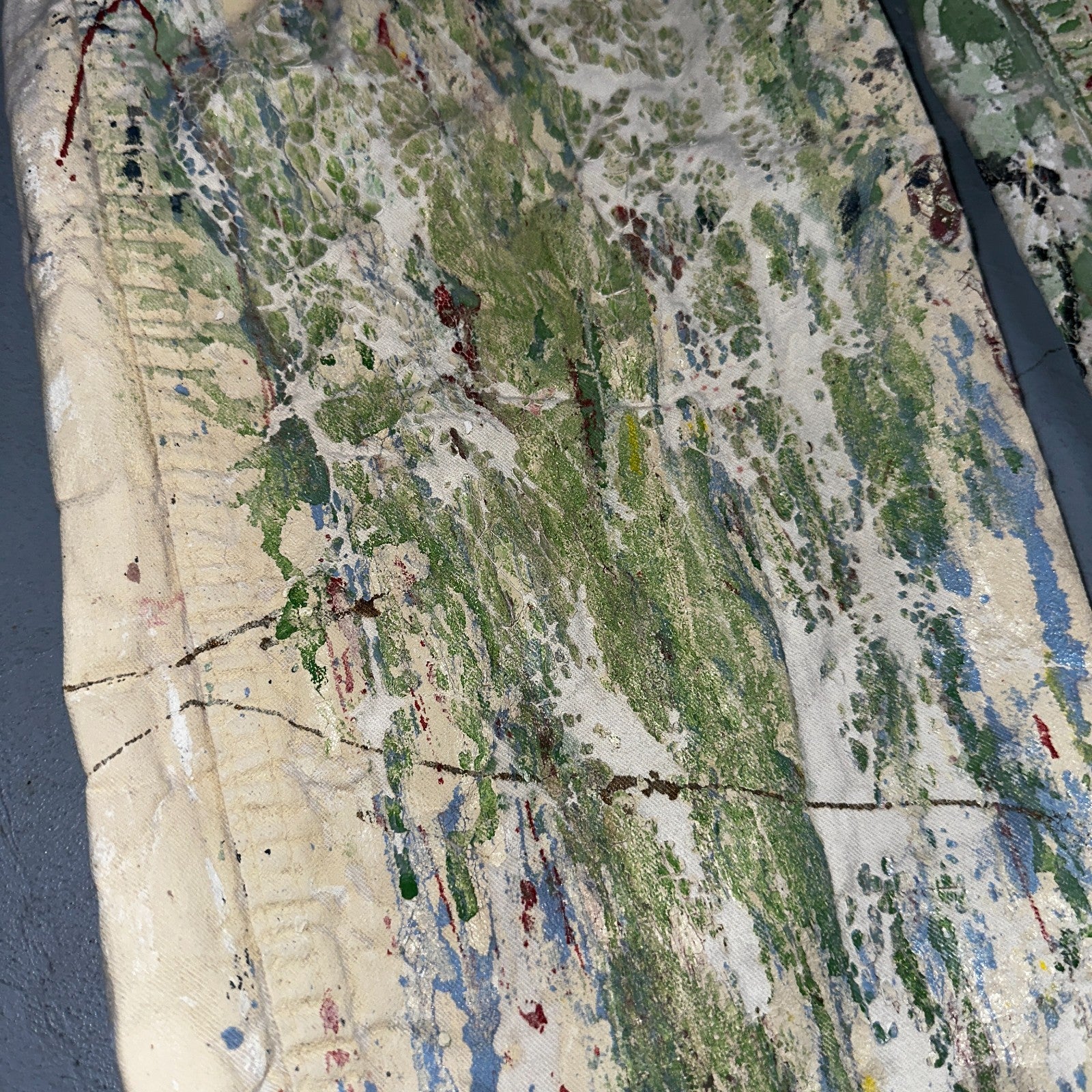 VTG Washington Dee Cee Thrashed Overalls Carpenter Bibs Workwear Painter Paint